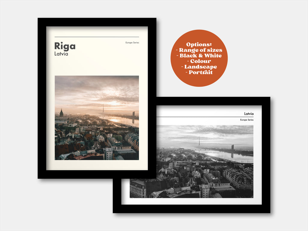 Riga Latvia Travel Print - City Series