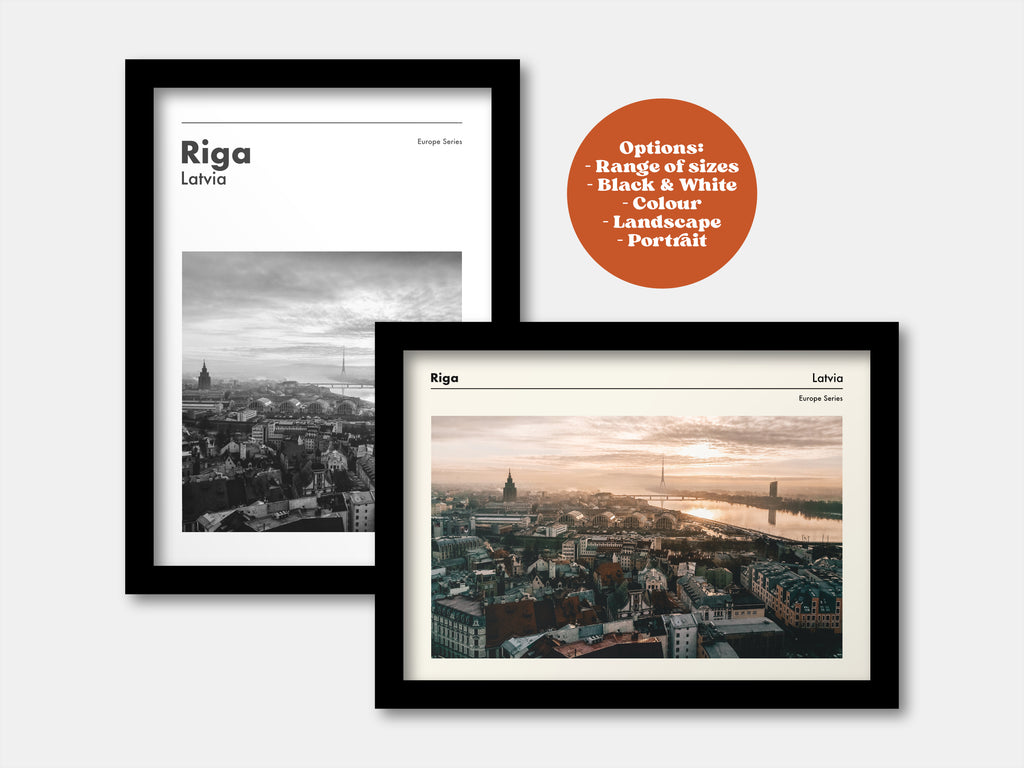 Riga Latvia Travel Print - City Series