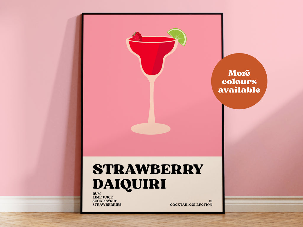Strawberry Daiquiri Cocktail Print