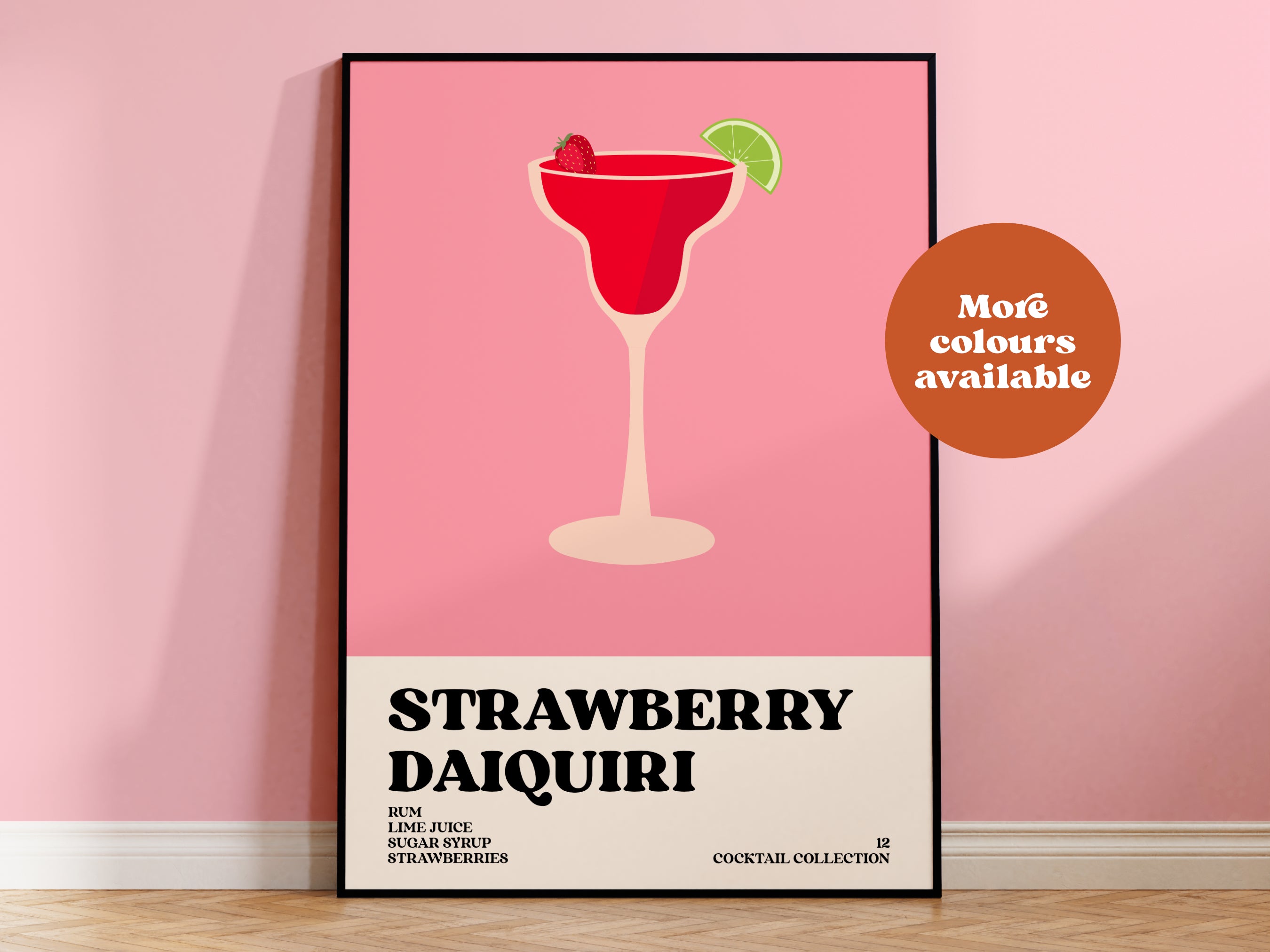 Strawberry Daiquiri Cocktail Print